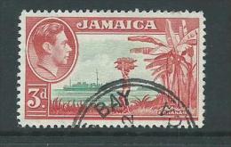 Jamaica 1952 KGVI 3d Banana New Colour Single FU - Jamaica (...-1961)