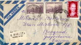 Registered Letter From Buenos Aires,24.06.1954,sent To Beograd,29.06.1954,Yugoslavia,as Scan - Lettres & Documents