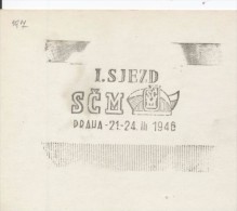 J0988 - Czechoslovakia (1945-79) Control Imprint Stamp Machine (R!): I. Congress Of The Union Of Czech Youth (= SCM) - Probe- Und Nachdrucke