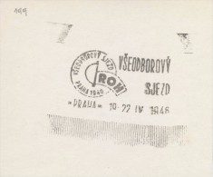 J0989 - Czechoslovakia (1945-79) Control Imprint Stamp Machine (R!): All The Trade Union Congress Prague 1946 - Probe- Und Nachdrucke