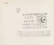 J1001 - Czechoslovakia (1945-79) Control Imprint Stamp Machine (R!): Congress Of The National Front For Women 1946 - Probe- Und Nachdrucke