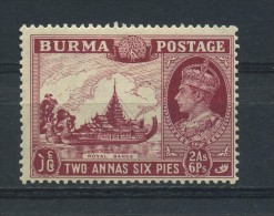 BURMA   1938    2a 6p  Claret     MH - Birmanie (...-1947)