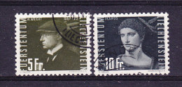 Liechtenstein 1948 Flugpioniere 5 & 10 Fr Used  (21670A) - Luftpost