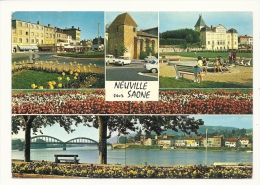 Cp, 69, Neuville Sur Saone, Multi-Vues, Voyagée 1975 - Neuville Sur Saone