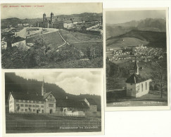 Suisse Cpa Et 2 CP Photo Einsiedeln 3 Cartes Couvent De Femmes Chapelle Kloster - Chapelle