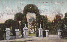 Estados Unidos--1910--St.Paul--Entrance To Ookland Cemetery--Fechador-- St.Paul,Minn.a Paris,Francia - St Paul
