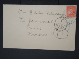 AUTRALIE- Enveloppe Avec Taxe  Jolie Griffe Au Dos  Poue La France En 1938 A Voir LOT P4647 - Strafport