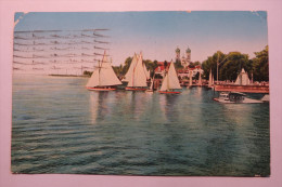 (6/6/92) AK "Friedrichshafen A. Bodensee" Hafen, Segelboote, Flugboot (Dornier?), Um 1929 - Friedrichshafen