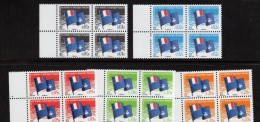 TAAF   2007  --Série Drapeaux En Bloc De 4  --   1° Tirage  ( 27.09.07 )  --   Gomme  Brillante - Unused Stamps