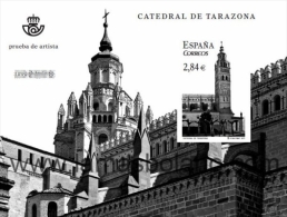 Prueba En Negro De La Catedral De Tarazona (Zaragoza) - Essais & Réimpressions