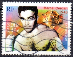 FRANCE 2000 The Twentieth Century. Sporting Achievements - 3f. Marcel Cerdan (World Middleweight Champion, 1948)  FU - Autres & Non Classés