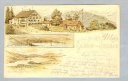 AK ZH Langnau A.A. Albis Hirschen 1899-08-22 Litho - Langnau Am Albis 