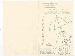 Programme , 1956 , Arbre De NOËL Des Employés Communaux CHATELLERAUDAIS , 2 Scans - Programs