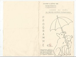 Programme , 1956 , Arbre De NOËL Des Employés Communaux CHATELLERAUDAIS , 2 Scans - Programma's