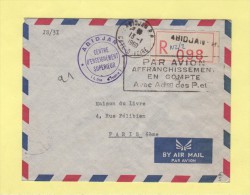 Abidjan - Cote D'Ivoire - 13-1-1960 - Recommande - Affranchissement En Compte Avec Administration Des P Et T - Ivoorkust (1960-...)