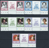 Falkland Islands 1986 - 60th Birthday Of Queen Elizabeth Plate Gutter Pairs SG522-526 MNH - Face Value £3.32 - Falklandinseln