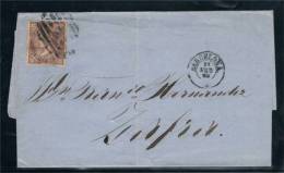 1869.  BARCELONA A ZAFRA - Covers & Documents