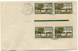 NOUVELLE-CALEDONIE FRANCE LIBRE LETTRE OBLITERATION  NOUMEA 18 MARS 42 - Storia Postale