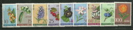Yugoslavia Flowers  Michel Cat. 943 - 951  Year 1961 MNH - Nuevos