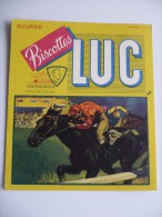 BUVARD LUC BISCOTTES. Tableau D'une COURSE HIPPIQUE. Années 50. TBEtat. CHEVAUX JOCKEY HIPPODROME - Zwieback