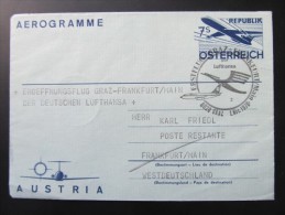 AEROGRAMM Graz - Frankfurt 1978  /// T1446 - Primeros Vuelos