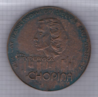 Poland Music Musique Composer Compositeur Chopin 1976 Medal Medaille, 30 Years Of A State High School Musical Krakow - Unclassified