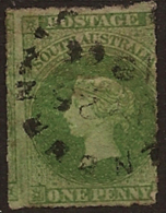 SOUTH AUSTRALIA 1860 1d Green QV SG 19 U RK12 - Usati