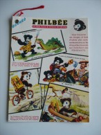 Rare ETIQUETTE BUVARD PHILBEE FONDANTS. Images De Petit OURS. Avec Un Oeillet Et Une Cordelette. Années 50. TBEtat - Peperkoeken