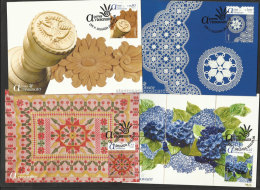 Portugal Açores Azores Handicrafts Pottery Textile Weaving Wood Woodwork 4 Maxicards - Maximumkaarten