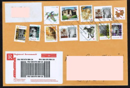 2014  Domestic Registered Letter 12 Recent «P» Stamps - Cartas