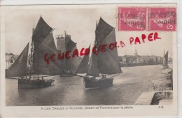 85 - LES SABLES D' OLONNE - DEPART DE THONIERS POUR LA PECHE - CARTE PHOTO BRUEL 1937 - Sables D'Olonne