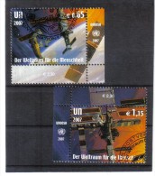 KPÖ341  UNO WIEN 2007 Michl 518/19 WELTRAUMZEITALTER Used / Gestempelt - Used Stamps