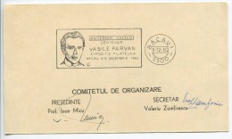 Romanian Postmark -  Vasile Parvan - Archaeologist - Non Classificati