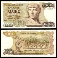 1000 DRACHMAI TYPE APOLLON  1987 - Griekenland