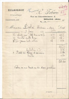 Vieux Papier - Facture - L.Febvre - Bourg (ain ) - Eclairage Chauffage - Electricity & Gas