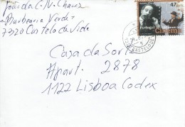 TIMBRES - STAMPS- LETTRE - MARCOPHILIE - PORTUGAL - 100 ANS DU CINEMA -ANTÓNIO SILVA- CACHET - 29-8-1996-CASTELO DE VIDE - Lettres & Documents