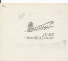 J1018 - Czechoslovakia (1945-79) Control Imprint Stamp Machine (R!): Jubilee Of St. Adalbert, 997-1947 - Proeven & Herdrukken