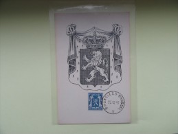 CARTE MAXIMUM CARD ARMOIRIE BRUXELLES BELGIQUE - 1934-1951
