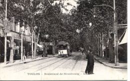 N°6686A -cpa Toulon -boulevard De Strasbourg -tramway- - Strassenbahnen