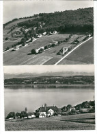 2 CPSM SUISSE VAUMARCUS VUE AERIENNE DU CAMP RIVES SUD DU LAC - Vaumarcus