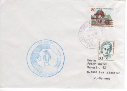 ALLEMAGNE ENVELOPPE 1987  EXPÉDITION POLAIRE ANTARTICA 1986/1987 M V ICEBIRD  VOIR CACHETS - Expediciones Antárticas