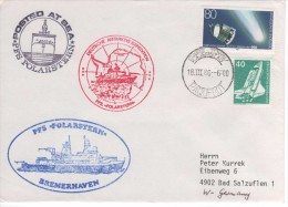 ALLEMAGNE ENVELOPPE 1986  EXPÉDITION POLAIRE PFS POLARSTERN BREMERHAVEN   VOIR CACHETS - Expediciones Antárticas