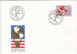 18883- USA'94 SOCCER WORLD CUP, COVER FDC, 1994, SWITZERLAND - 1994 – États-Unis