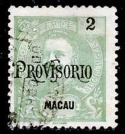 !										■■■■■ds■■ Macao 1902 AF#124ø Mouchon "Provisório" 2 Avos (x9714) - Gebraucht