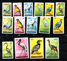Burundi  1965, Oiseaux, 123 / 137** + PA 8 / 16**, Cote 42 €, - Storks & Long-legged Wading Birds