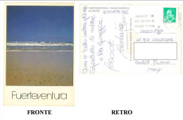 CARTOLINA COLORI SPAGNA – FUERTEVENTURA – ISLAS CANARIAS – EL ISLOTE VIAGGIATA 1992 VERSO MILANO – INDIRIZZO OSCURATO PE - Fuerteventura