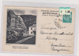 YUGOSLAVIA,postal Stationery MANASTIR GORNJAK HOMOLJE - Postal Stationery