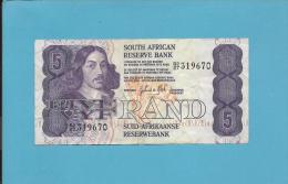 South Africa - 5 RAND - ( 1981 - 89 ) - Pick 119.c - Sign. 6 - Watermark: Jan Van Riebeek - 2 Scans - Suráfrica