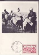 AFRIQUE OCCIDENTALE FRANCAISE CARTE     MAXIMUM NUM.YVERT  30 TRANSPORT A DOS D ANE - Lettres & Documents