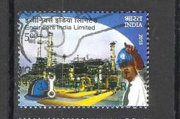 INDIA, 2015, Engineers India Limited-Civil Construction, Hat, Spanner, Petroleum, FINE USED, First Day Cancelled. - Gebruikt